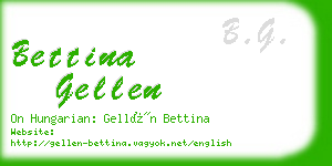 bettina gellen business card